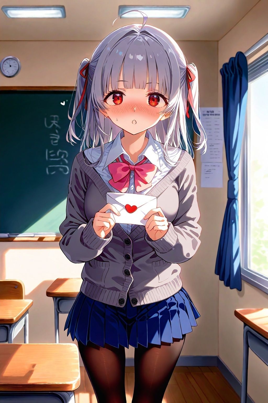 サンプル画像5:60キャラ 制服 即オチ2コマ ラブレター編(事務びーむ) [d_437221]