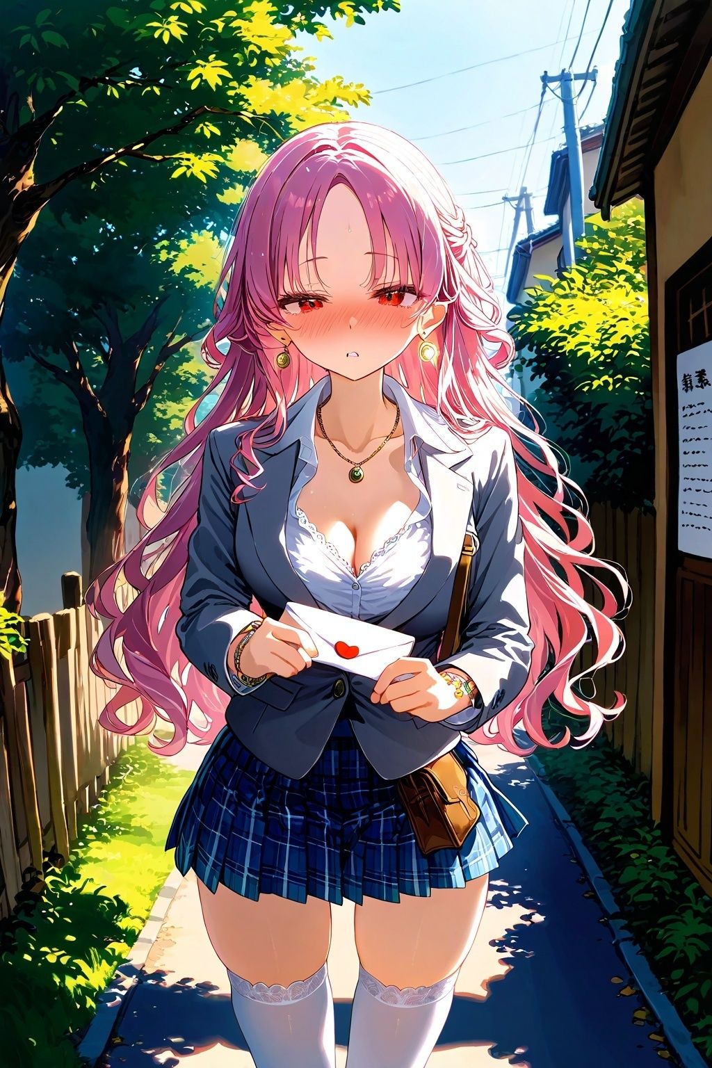 サンプル画像6:60キャラ 制服 即オチ2コマ ラブレター編(事務びーむ) [d_437221]