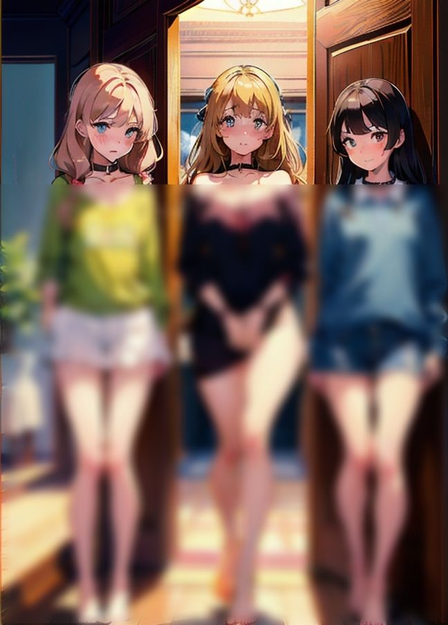 サンプル画像1:女の子をまとめて多頭飼いした(クロックモンスター) [d_437337]