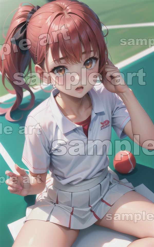 サンプル画像1:新入部員のパンチラ集！テニスの特訓練習でコーチにしごかれてしまう・・・(童顔巨乳ゴリラ) [d_437355]