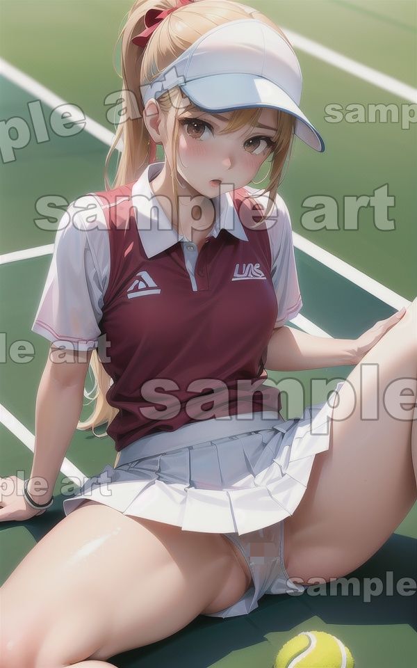 サンプル画像3:新入部員のパンチラ集！テニスの特訓練習でコーチにしごかれてしまう・・・(童顔巨乳ゴリラ) [d_437355]