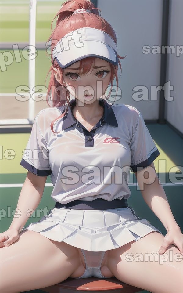 サンプル画像4:新入部員のパンチラ集！テニスの特訓練習でコーチにしごかれてしまう・・・(童顔巨乳ゴリラ) [d_437355]