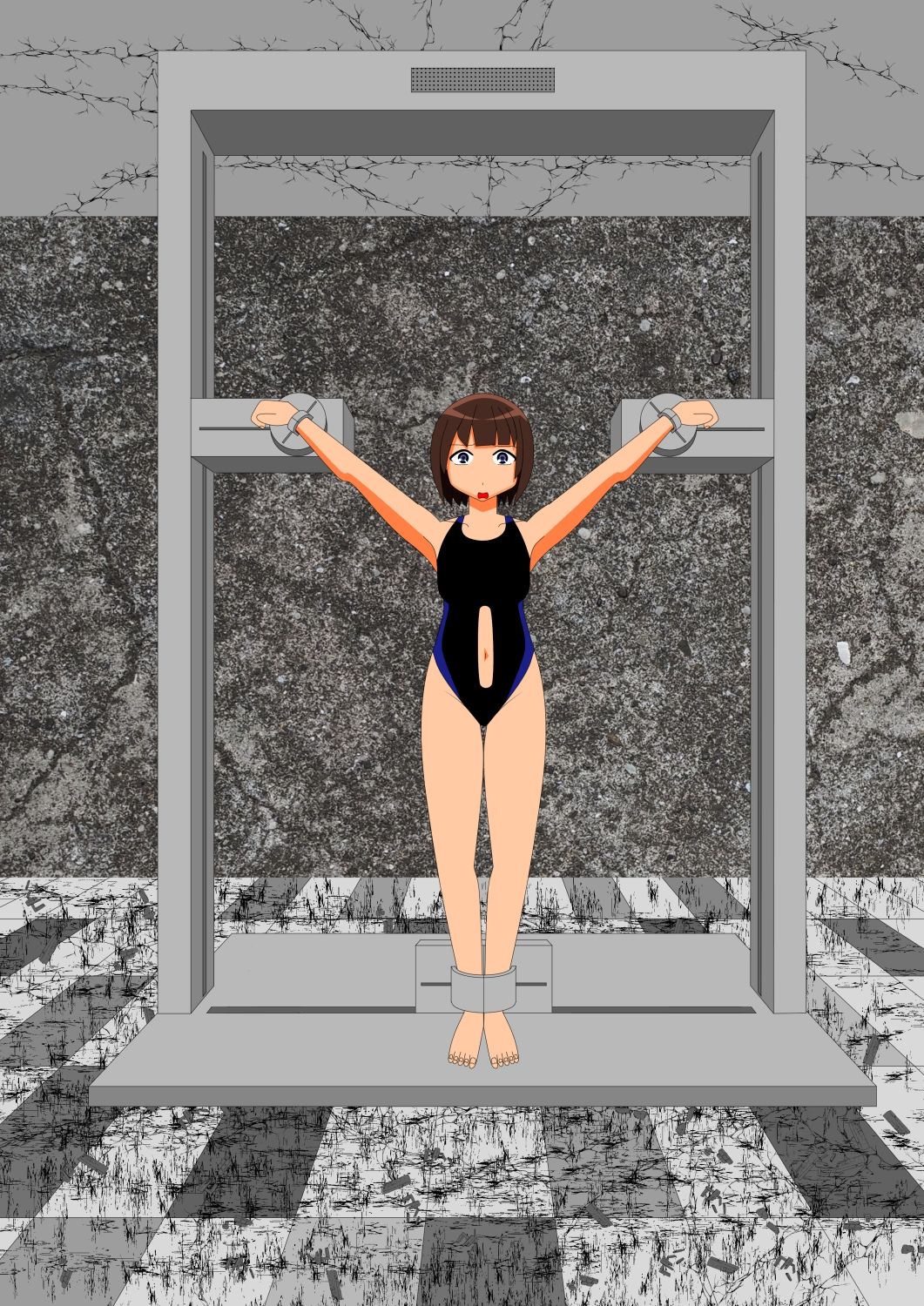 サンプル画像1:改訂版AI少女拘束絵巻2巻(眠らずの書庫) [d_437495]