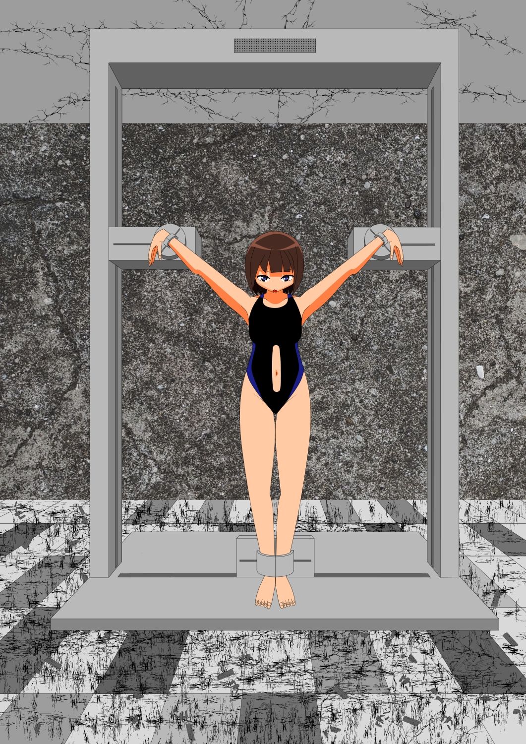 サンプル画像2:改訂版AI少女拘束絵巻2巻(眠らずの書庫) [d_437495]