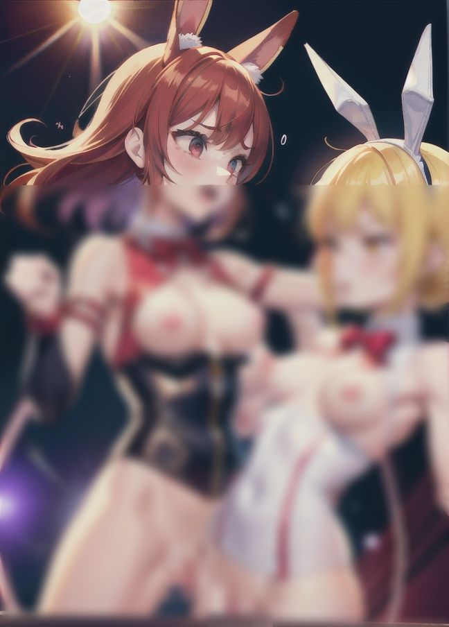 サンプル画像1:キャットファイト！「リングの上で闘うバニーガール」(ほっとけーき) [d_437621]