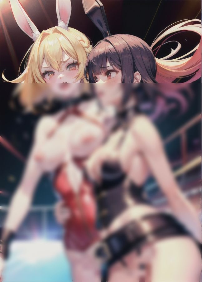 サンプル画像2:キャットファイト！「リングの上で闘うバニーガール」(ほっとけーき) [d_437621]