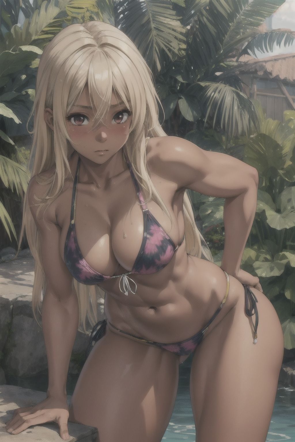 サンプル画像1:タイダイ柄ビキニ集(長ネギ粘菌) [d_437650]