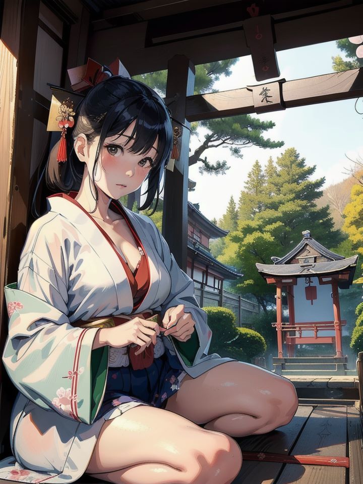 サンプル画像2:幼馴染は一足先に実家に戻り巫女になっていた(おおかみショーン) [d_437655]