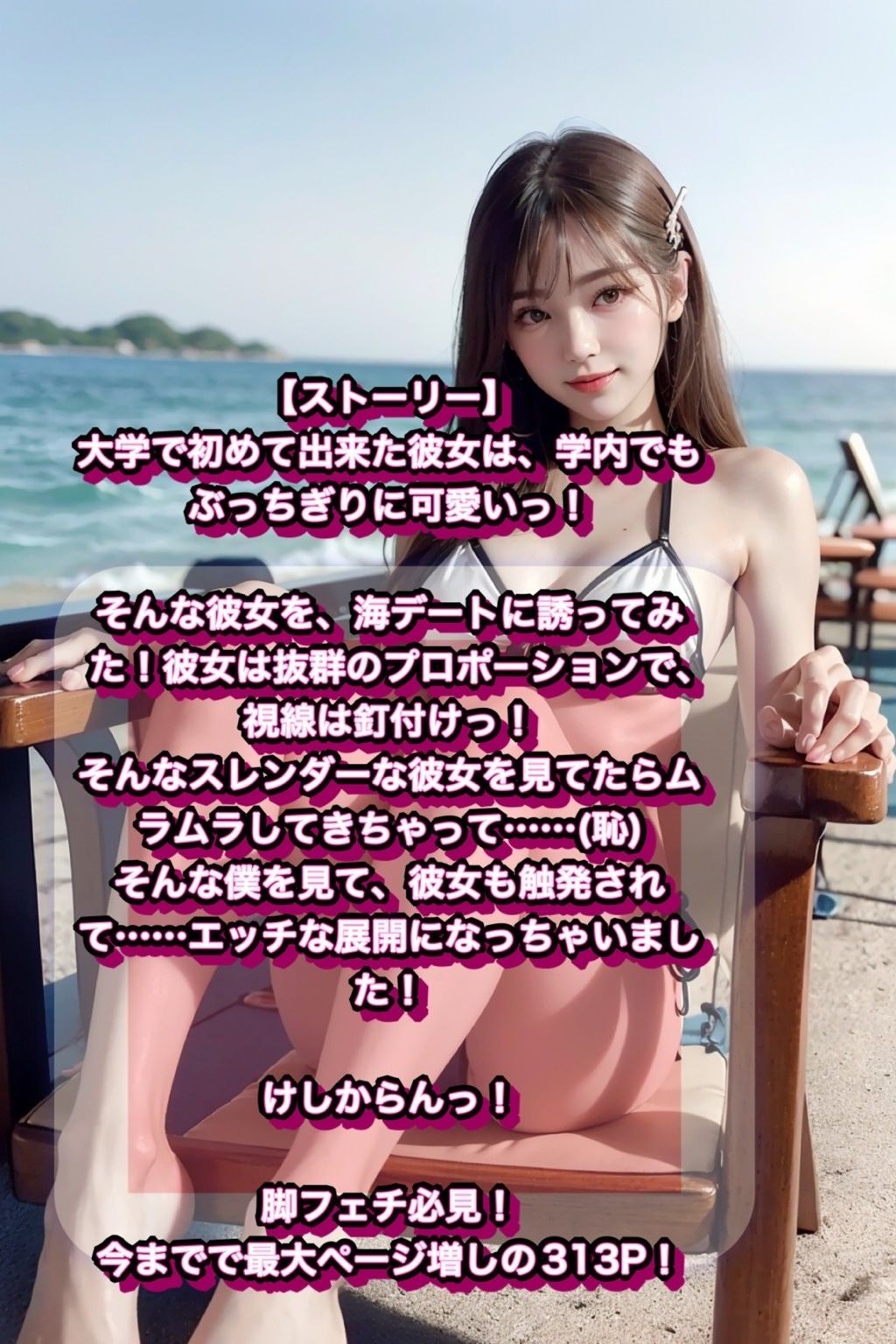 サンプル画像1:初めての彼女〜海でデート編〜(Trident（トライデント）) [d_437783]