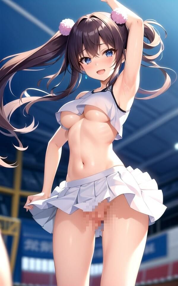 サンプル画像1:チアガールのスカートの中がぱいぱんだった件2(AIwhite) [d_437997]