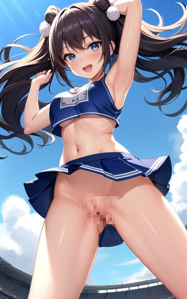 サンプル画像3:チアガールのスカートの中がぱいぱんだった件2(AIwhite) [d_437997]