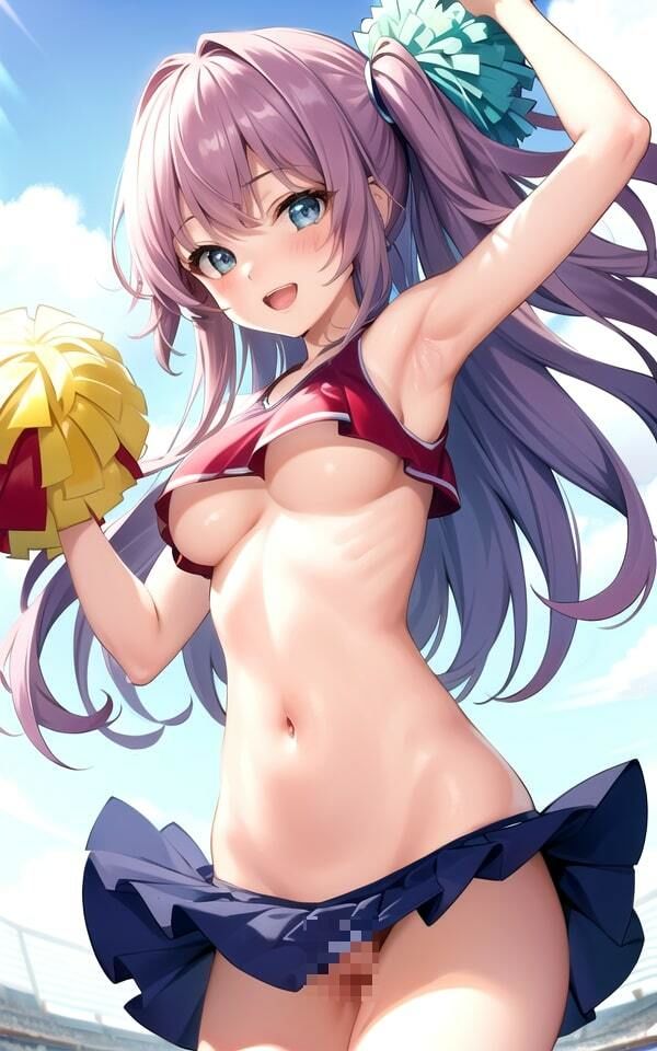 サンプル画像2:チアガールのスカートの中がぱいぱんだった件3(AI研究所) [d_438015]