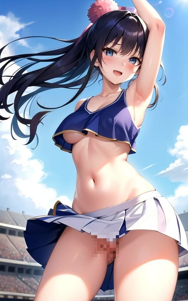 サンプル画像2:チアガールのスカートの中がぱいぱんだった件4(AImaid) [d_438024]