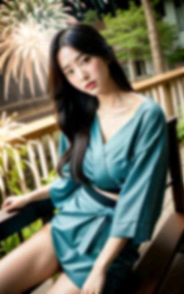 サンプル画像2:花火大会でこっそり露出して興奮する出会い系で出会った淫乱人妻写真集(AIハッピー) [d_438036]