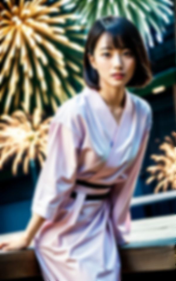 サンプル画像5:花火大会でこっそり露出して興奮する出会い系で出会った淫乱人妻写真集(AIハッピー) [d_438036]