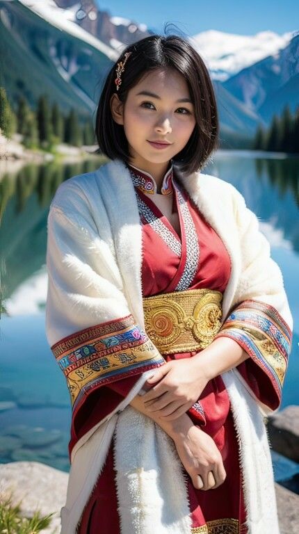 サンプル画像2:AI生成 チベット40代美魔女グラビア Vol.1-1(美伝プロジェクト) [d_438190]