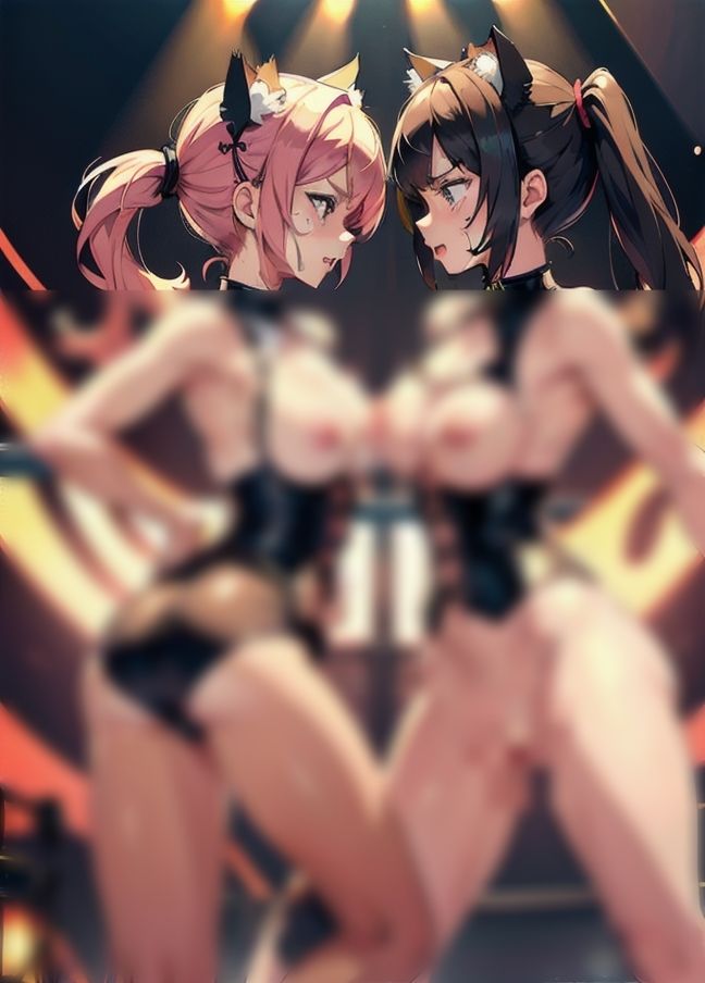 サンプル画像5:キャットファイト「闇世界で見せ物にされる女の戦い」(ガラパゴス化) [d_438212]