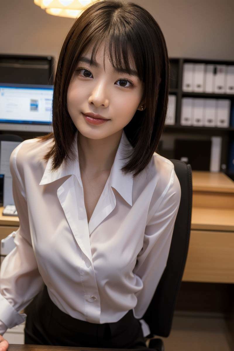 サンプル画像2:AIグラビア写真集 オフィスの天使たち オフィスルーム編(変態マスクさん) [d_438217]