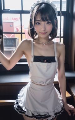 サンプル画像1:AIグラビア写真集5〜メイドコスプレ〜(ねも) [d_438303]