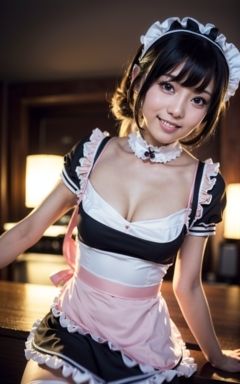 サンプル画像2:AIグラビア写真集5〜メイドコスプレ〜(ねも) [d_438303]