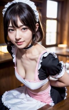 サンプル画像4:AIグラビア写真集5〜メイドコスプレ〜(ねも) [d_438303]