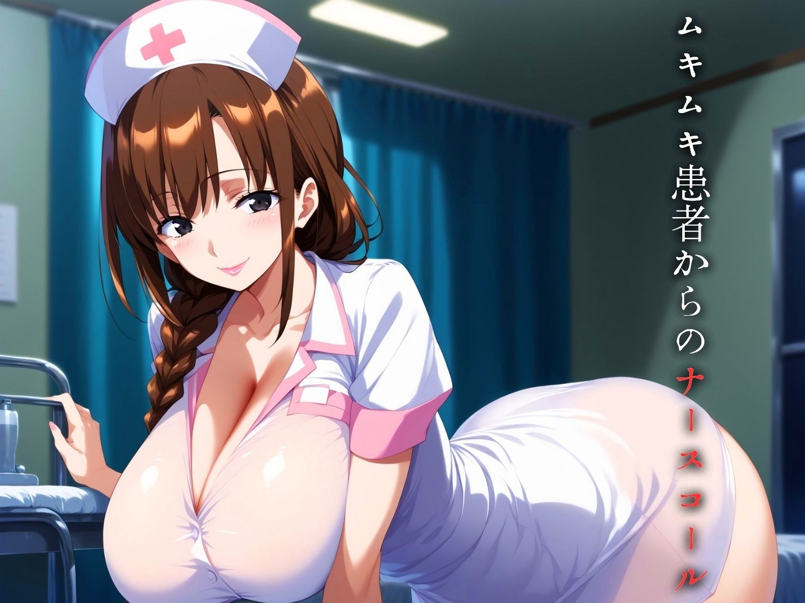 サンプル画像1:ムキムキ患者とムチムチナース(ドライアイス) [d_438321]