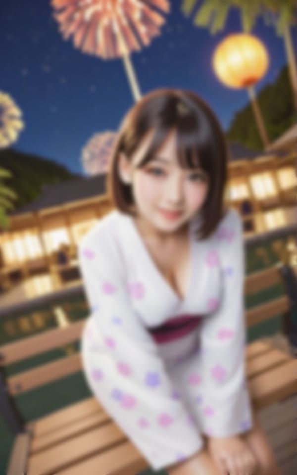 サンプル画像3:花火大会で淫らでセクシーな身体を魅せつけるエチエチ若妻(AI萌え萌えサークル) [d_438362]