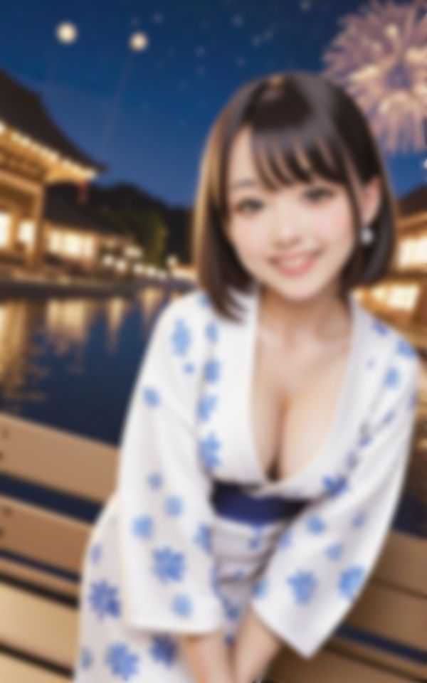 サンプル画像5:花火大会で淫らでセクシーな身体を魅せつけるエチエチ若妻(AI萌え萌えサークル) [d_438362]