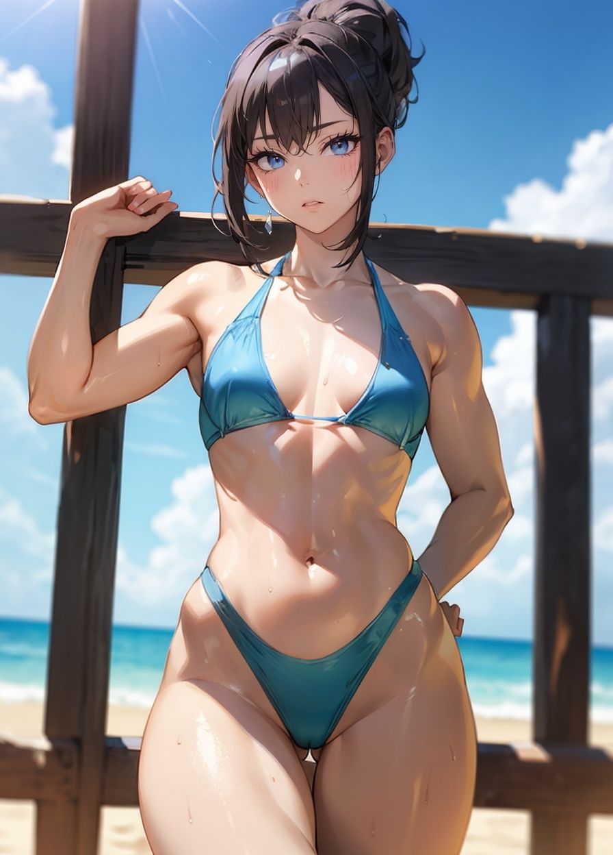 サンプル画像1:アスリート女子水着イラスト集(LAGA) [d_438505]