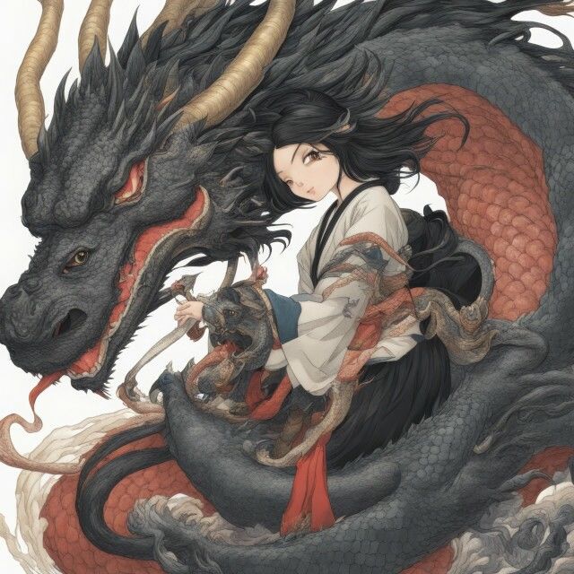 サンプル画像2:AI生成浮世絵 天女とドラゴン Vol.1(美伝プロジェクト) [d_438581]