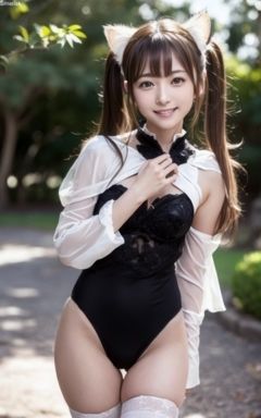 サンプル画像3:AIグラビア写真集7〜猫耳レオタード〜(ねも) [d_438599]