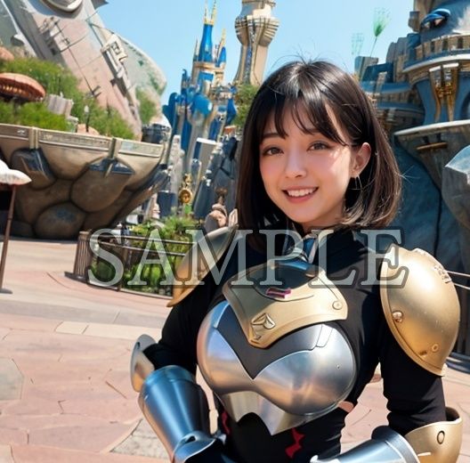 サンプル画像6:甲冑娘 リアルVer.(バフ屋のようなもの) [d_438772]