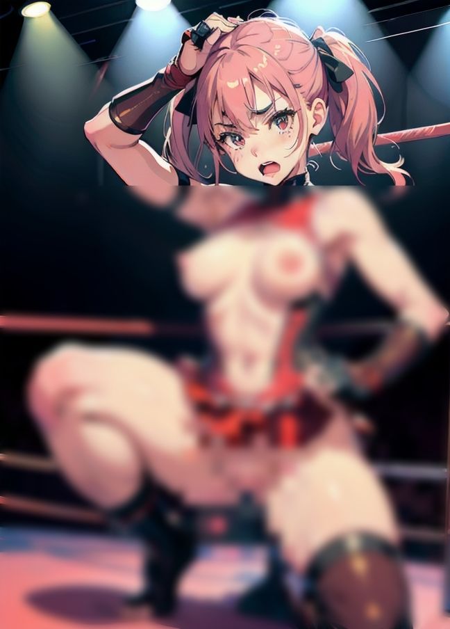 サンプル画像5:20代部門出場！変態格闘技！リングの上でおまん●大公開！(お布団) [d_438821]