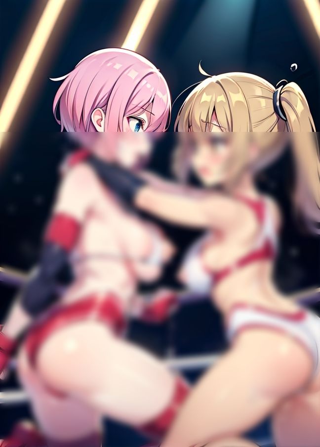 サンプル画像1:期待の新人レスラー「デビュー戦でキャットファイト」(えちえちAI) [d_438823]