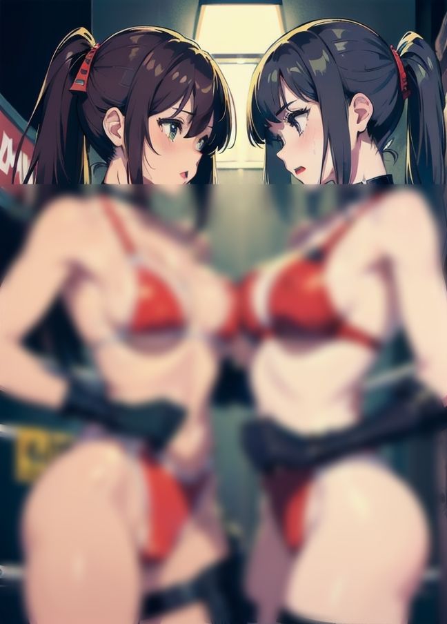 サンプル画像3:変態露出プロレス’勝つのが問題ではないどれだけ魅了してファンを獲得できるかが問題’(寝る前にえっちなことしよ？) [d_438826]