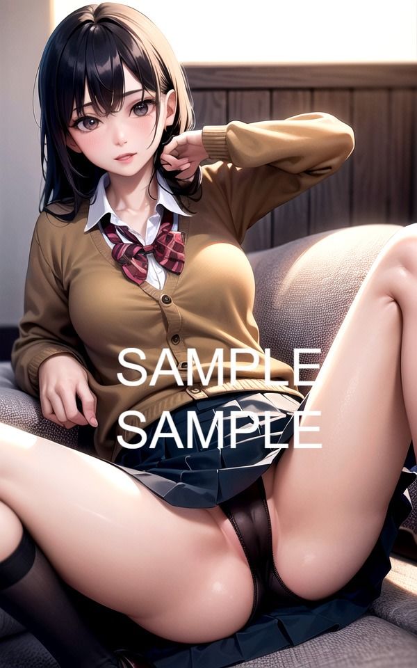 サンプル画像3:【300枚以上】開脚した制服美女イラスト集(ラテ) [d_438827]