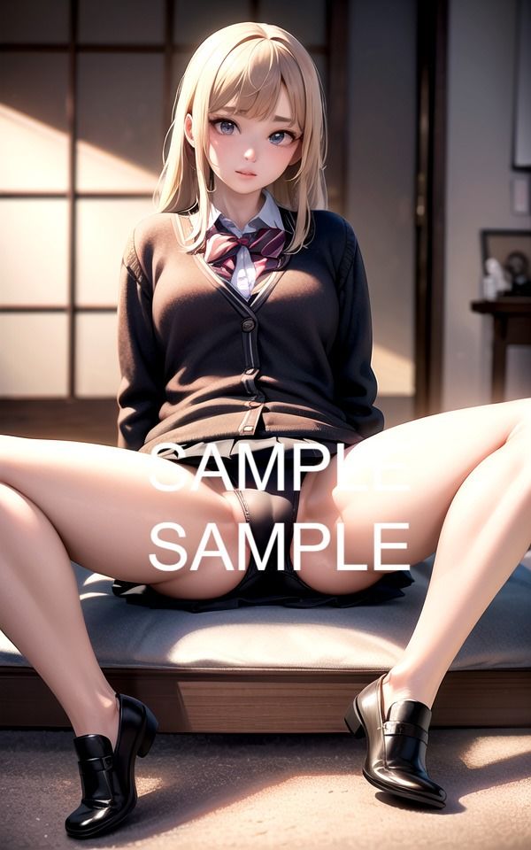 サンプル画像4:【300枚以上】開脚した制服美女イラスト集(ラテ) [d_438827]