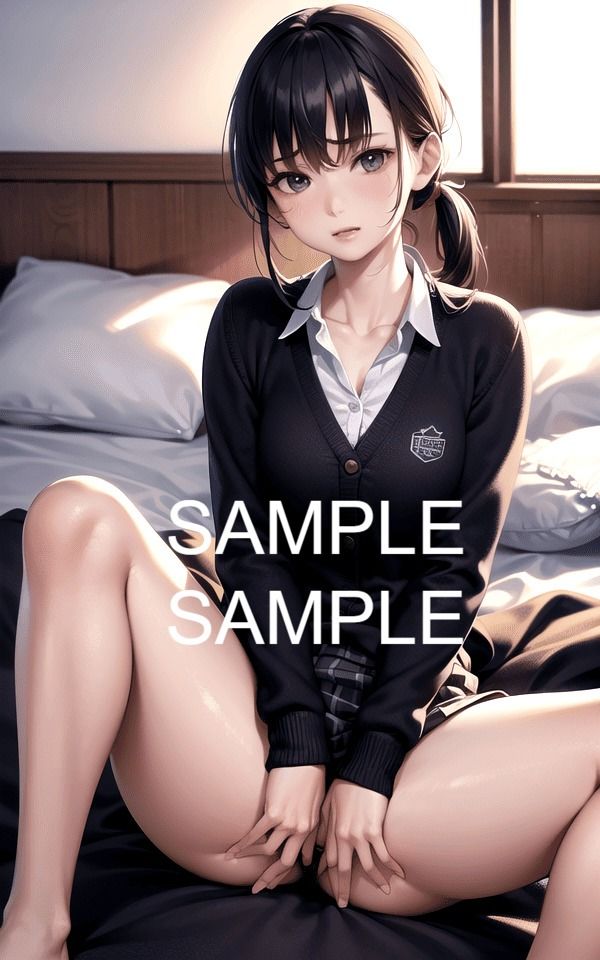 サンプル画像5:【300枚以上】開脚した制服美女イラスト集(ラテ) [d_438827]