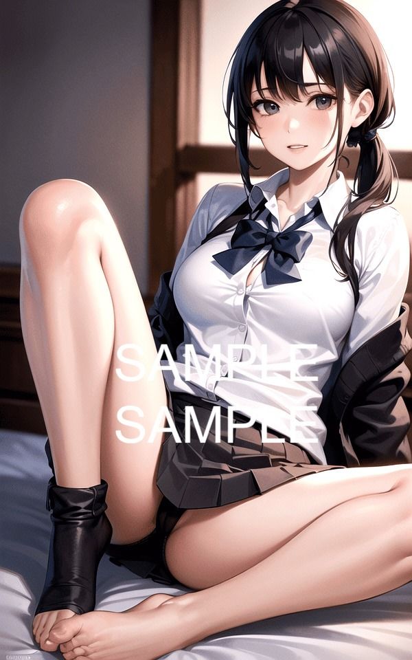 【300枚以上】開脚した制服美女イラスト集のサンプル画像 6