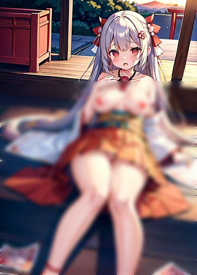 サンプル画像3:巫女の神社の境内’メス堕ち’(クロックモンスター) [d_438840]