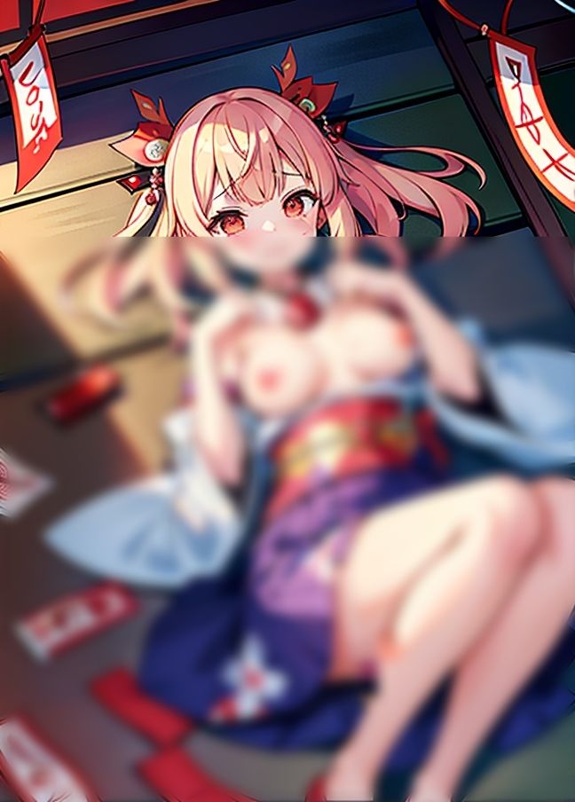 サンプル画像5:巫女の神社の境内’メス堕ち’(クロックモンスター) [d_438840]