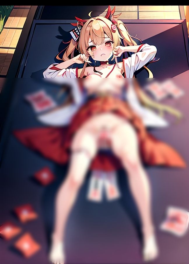 サンプル画像3:「淫乱巫女」男とやりまくってたら、神主様からお説教されお札が貼られた..」(修羅場) [d_438845]