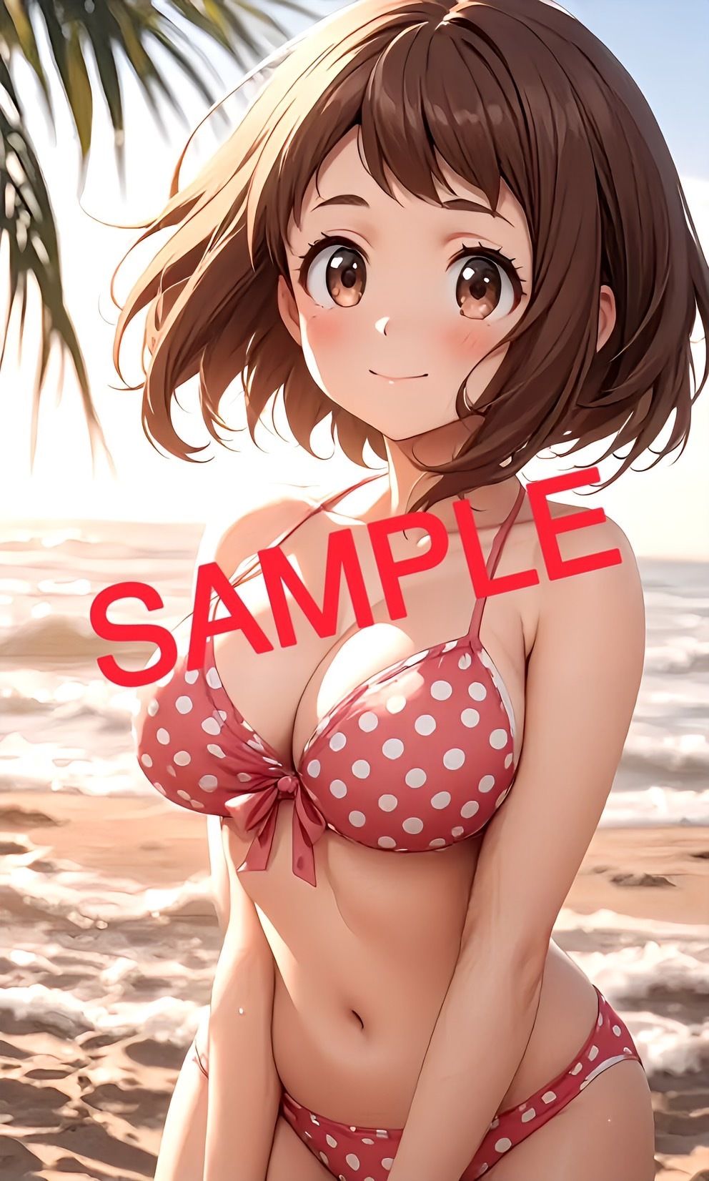 サンプル画像2:［麗◯お茶子］開放的ビーチセックス（黒ギャルX白ギャル）(あいあんぱん) [d_438934]