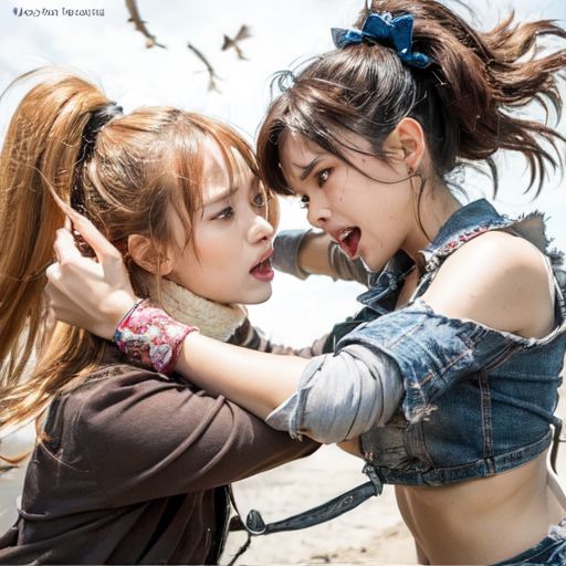 サンプル画像4:精細 美女ファイトクラブキャットファイトAI動画 Catfight5(CFAIC) [d_438946]