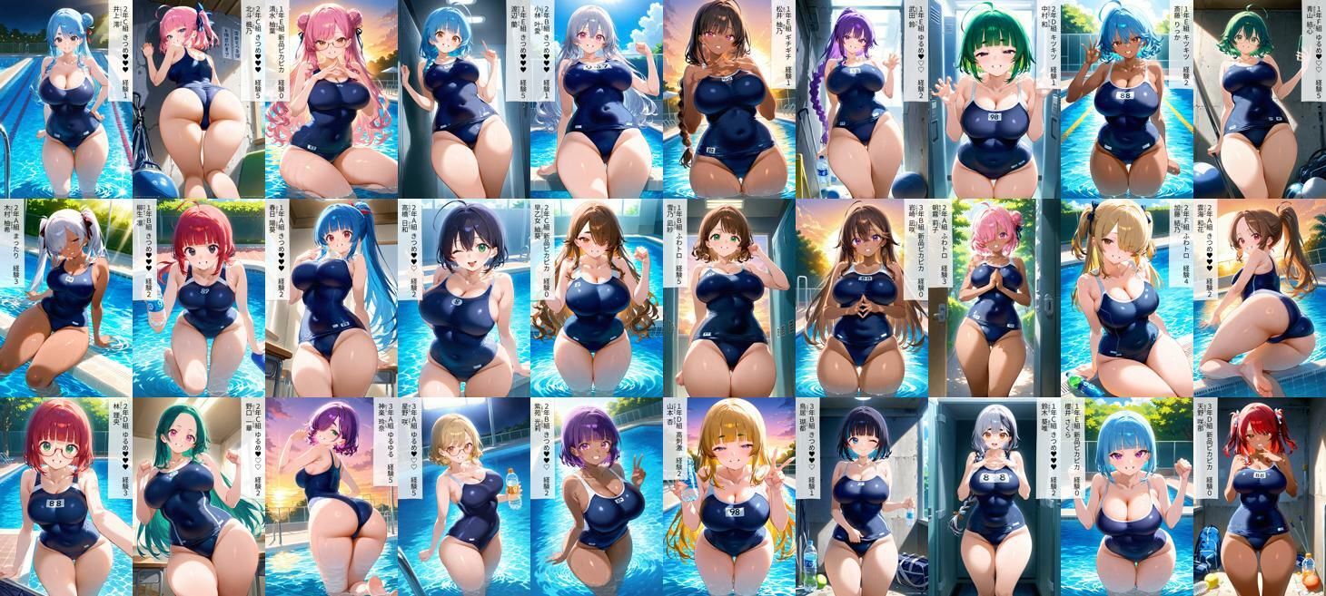 60キャラ 巨乳Ver スク水 即オチ2コマの画像9