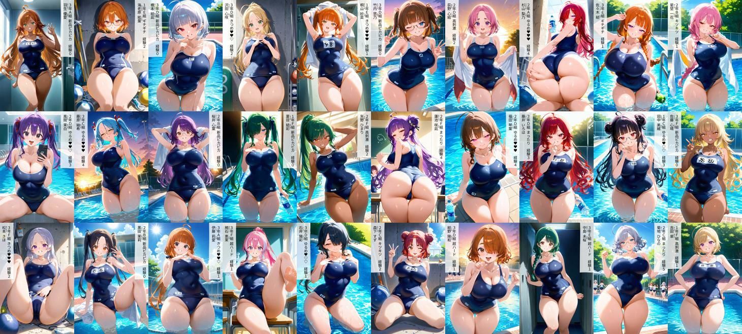 60キャラ 巨乳Ver スク水 即オチ2コマの画像10