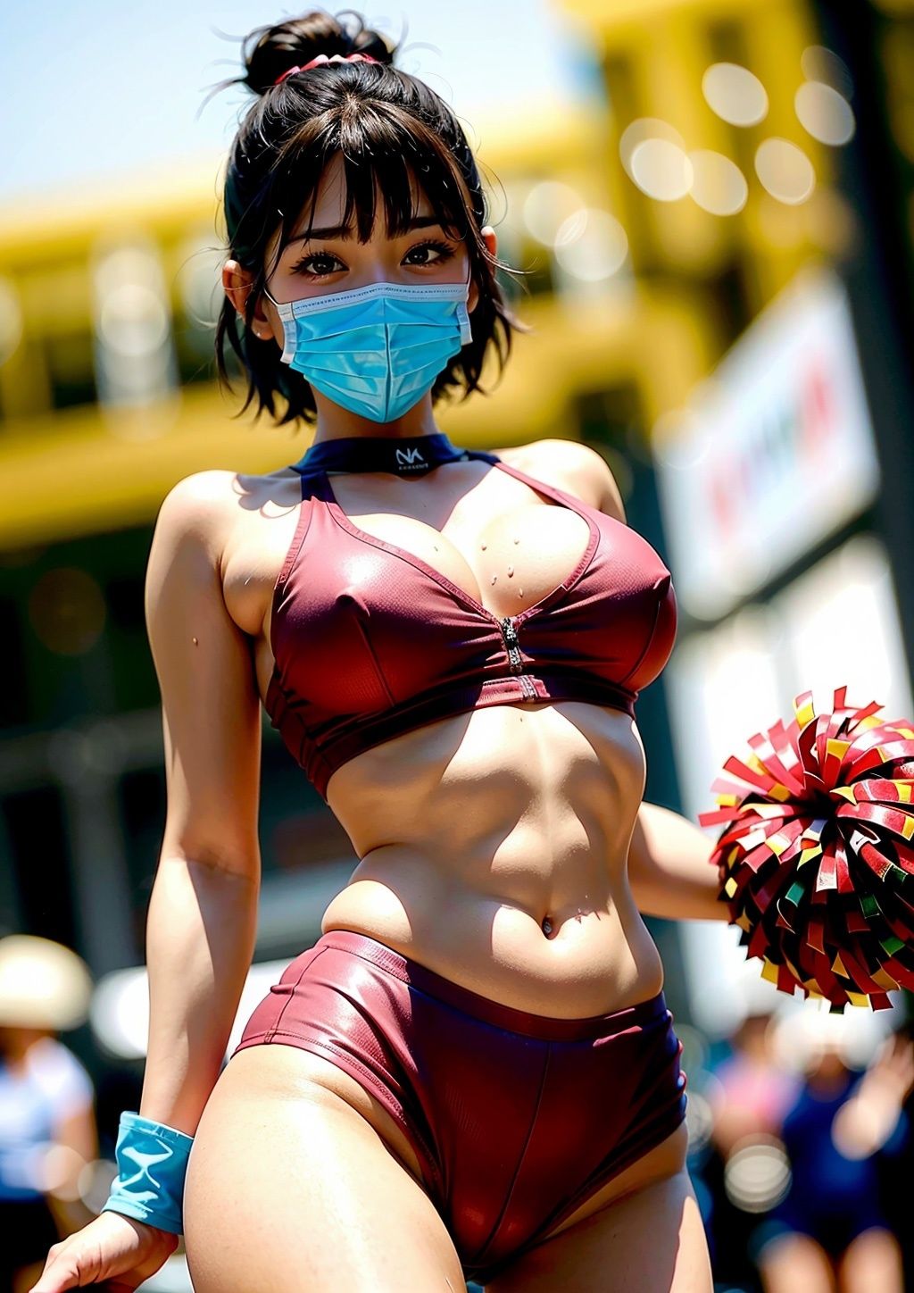 サンプル画像3:【微エロ】汗だくチアリーダー’健全’撮影会218枚(DreamReal出版社) [d_439100]