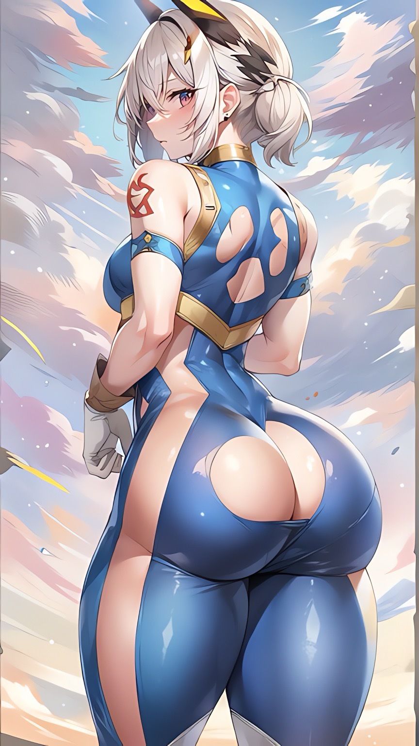 サンプル画像1:ロングスパッツ尻破れ(naoji22222) [d_439372]