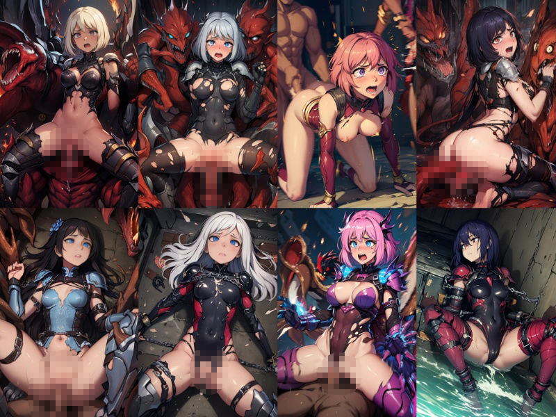 サンプル画像3:【敗北】戦いに敗れし美しき女戦士たちの知られざるその後…(AIdolMaker) [d_439382]