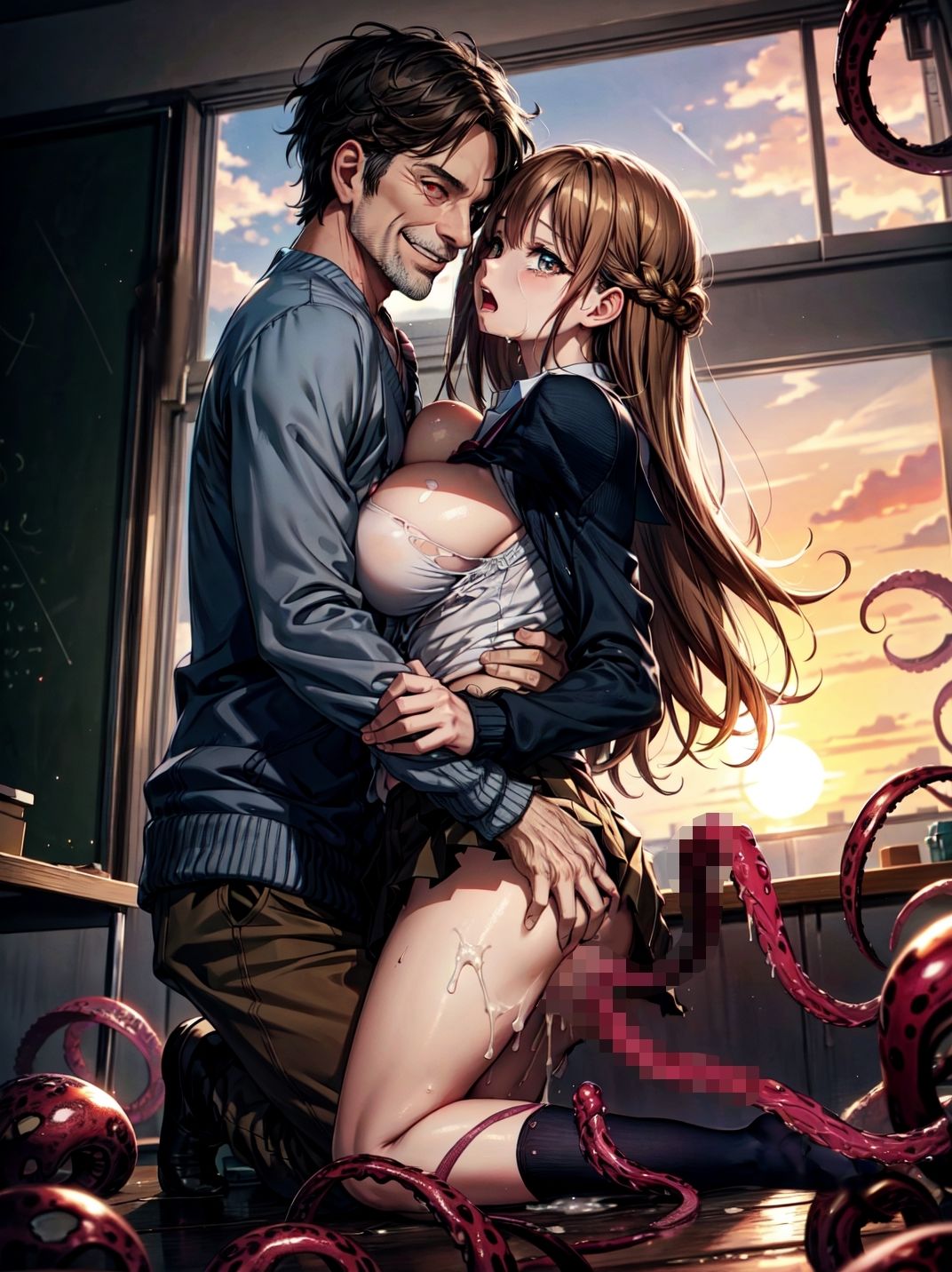 サンプル画像3:淫獣教師に彼氏の前で犯●れた女生徒(studio1111) [d_439453]